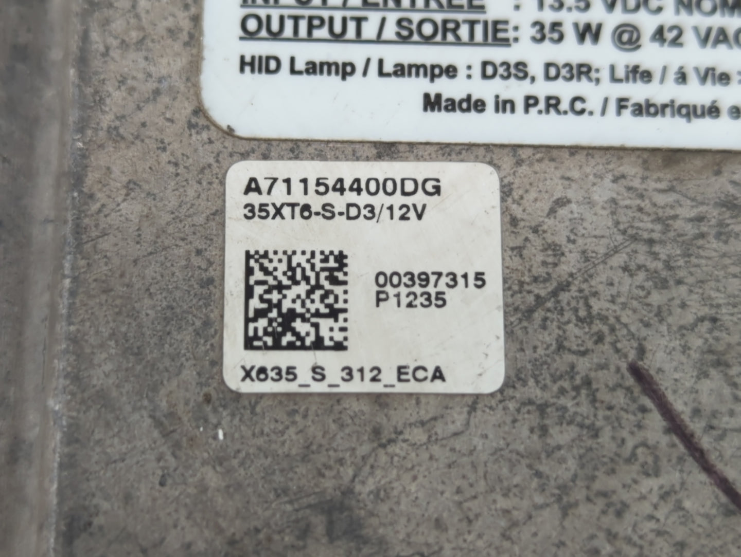 2012-2013 Land Rover Range Rover Evoque Headlight Ballast Head Light - Oemusedautoparts1.com