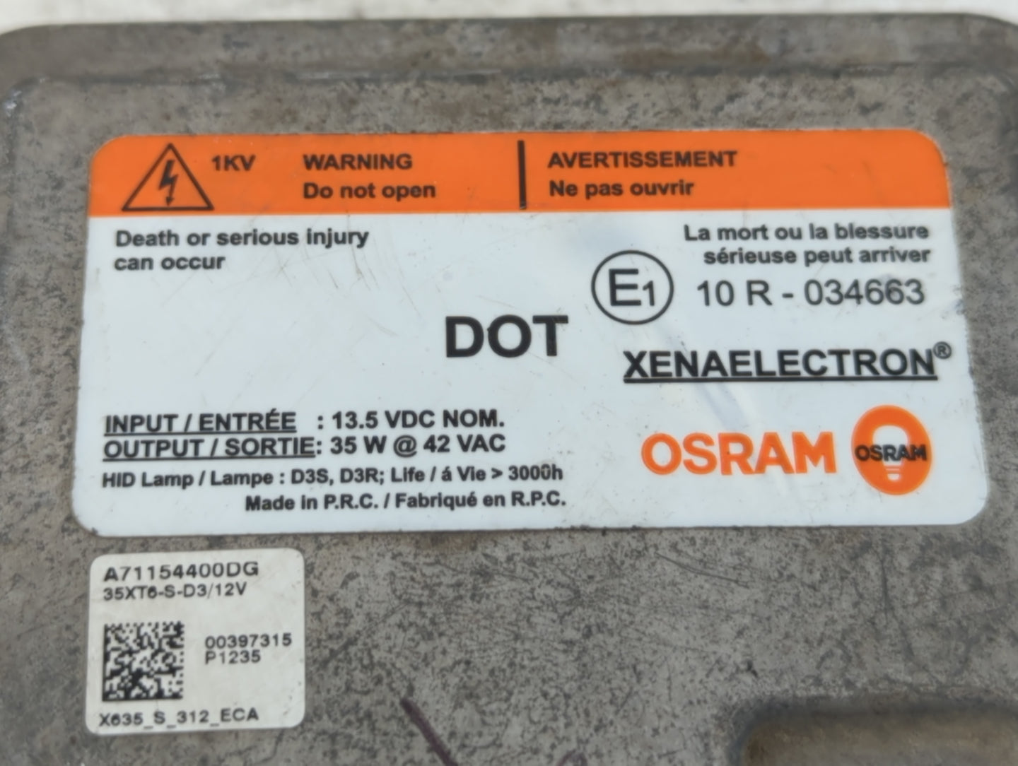 2012-2013 Land Rover Range Rover Evoque Headlight Ballast Head Light - Oemusedautoparts1.com