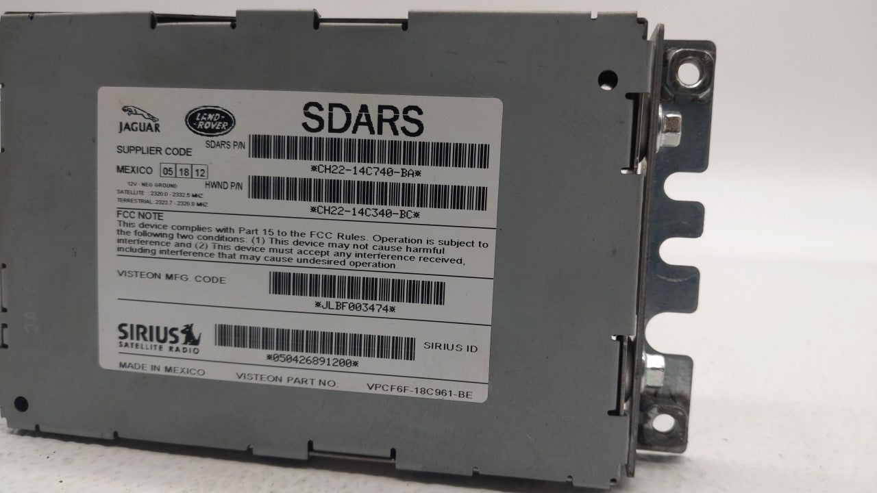 2013 Land Rover Range Rover Sport Radio AM FM Cd Player Receiver Replacement P/N:CH22-14C740-BA Fits OEM Used Auto Parts - O