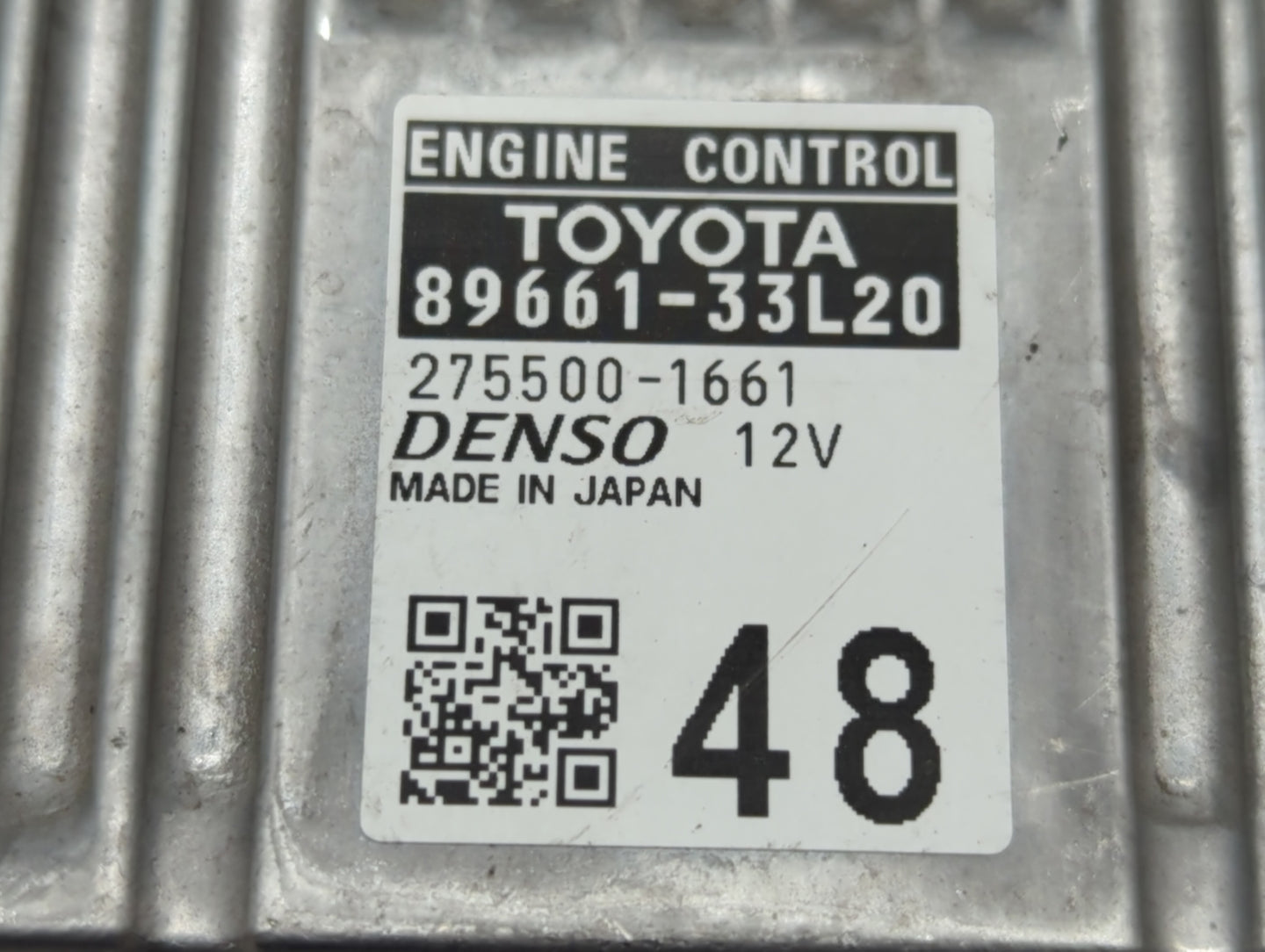 2013-2014 Lexus Es300h PCM Engine Control Computer ECU ECM PCU OEM P/N:89661-33L20 Fits Fits 2013 2014 OEM Used Auto Parts -