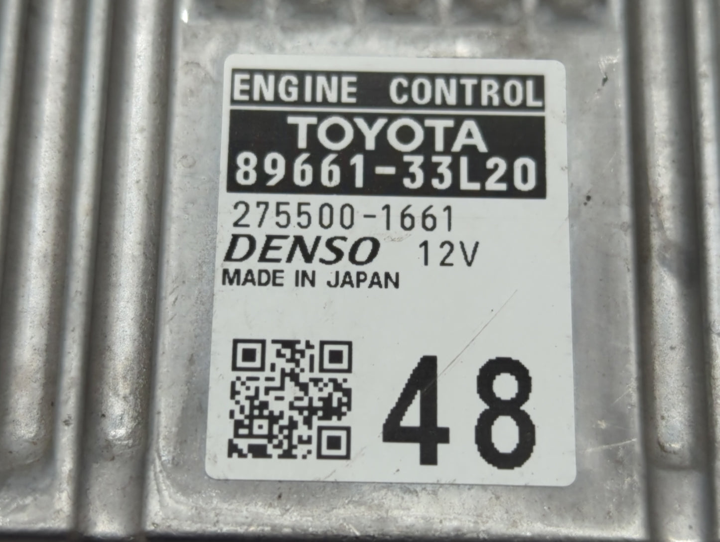 2013-2014 Lexus Es300h PCM Engine Control Computer ECU ECM PCU OEM P/N:89661-33L20 Fits Fits 2013 2014 OEM Used Auto Parts -