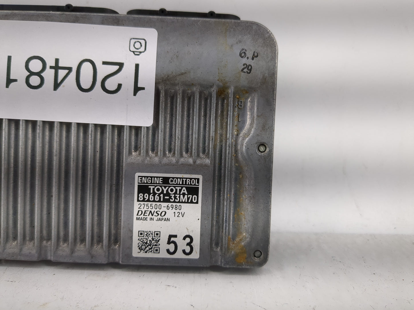 2013-2014 Lexus Es350 PCM Engine Control Computer ECU ECM PCU OEM P/N:275500-6980 89661-33M70 Fits Fits 2013 2014 OEM Used A