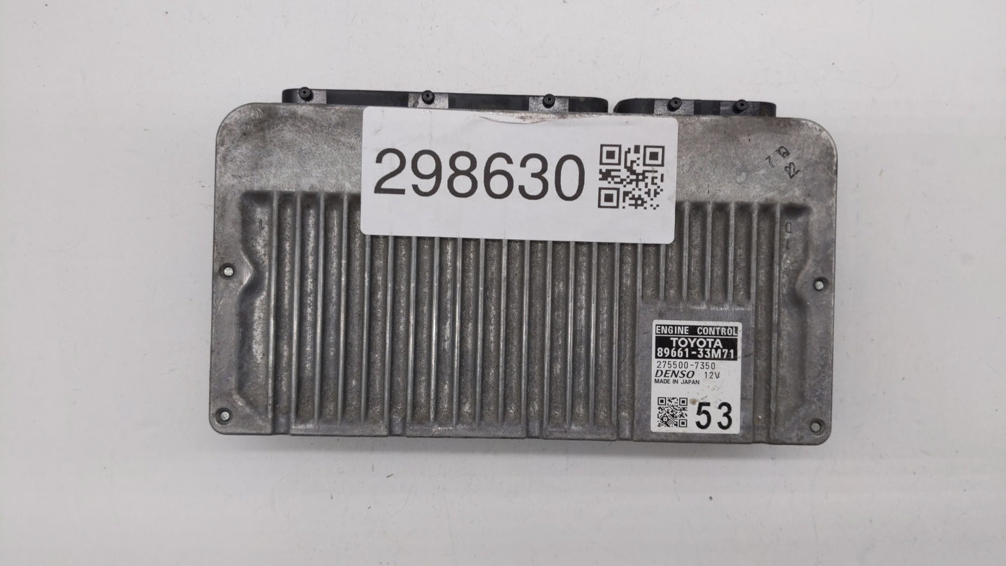 2013-2014 Lexus Es350 PCM Engine Control Computer ECU ECM PCU OEM P/N:89661-33M70 89661-33M71 Fits Fits 2013 2014 OEM Used A