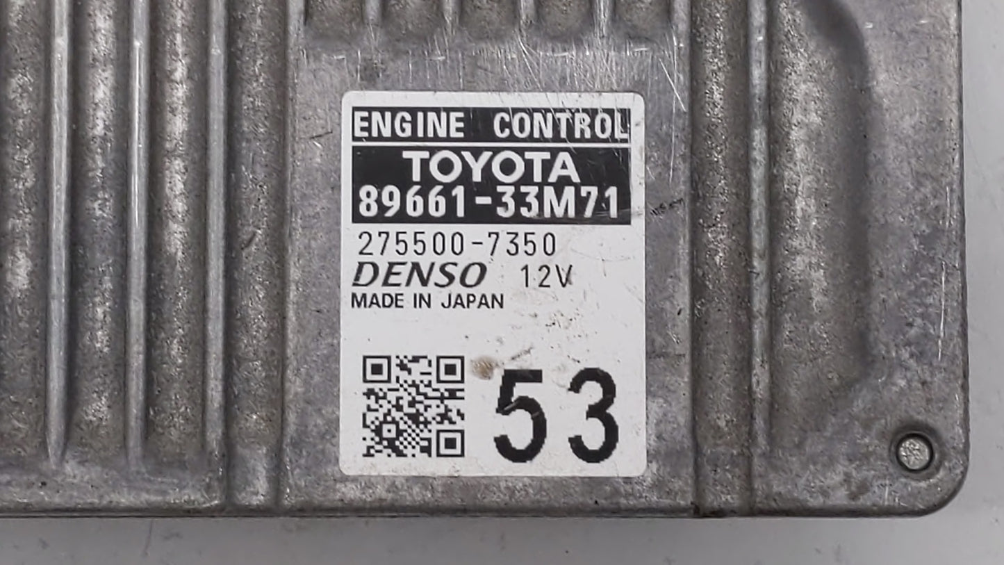 2013-2014 Lexus Es350 PCM Engine Control Computer ECU ECM PCU OEM P/N:89661-33M70 89661-33M71 Fits Fits 2013 2014 OEM Used A