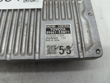 2013-2014 Lexus Es350 PCM Engine Control Computer ECU ECM PCU OEM P/N:89661-33M70 89661-33M71 Fits Fits 2013 2014 OEM Used Auto Parts