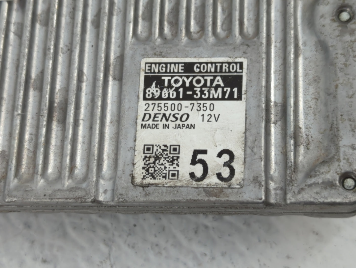 2013-2014 Lexus Es350 PCM Engine Control Computer ECU ECM PCU OEM P/N:89661-33M70 89661-33M71 Fits Fits 2013 2014 OEM Used A