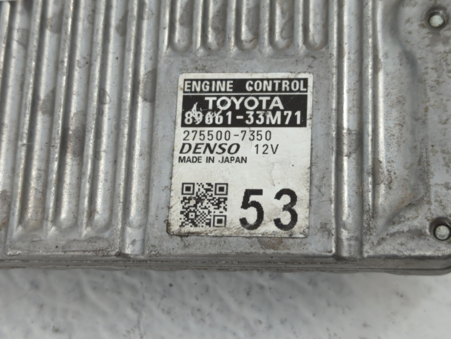 2013-2014 Lexus Es350 PCM Engine Control Computer ECU ECM PCU OEM P/N:89661-33M70 89661-33M71 Fits Fits 2013 2014 OEM Used A