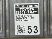 2013-2014 Lexus Es350 PCM Engine Control Computer ECU ECM PCU OEM P/N:89661-33M70 89661-33M71 Fits Fits 2013 2014 OEM Used A