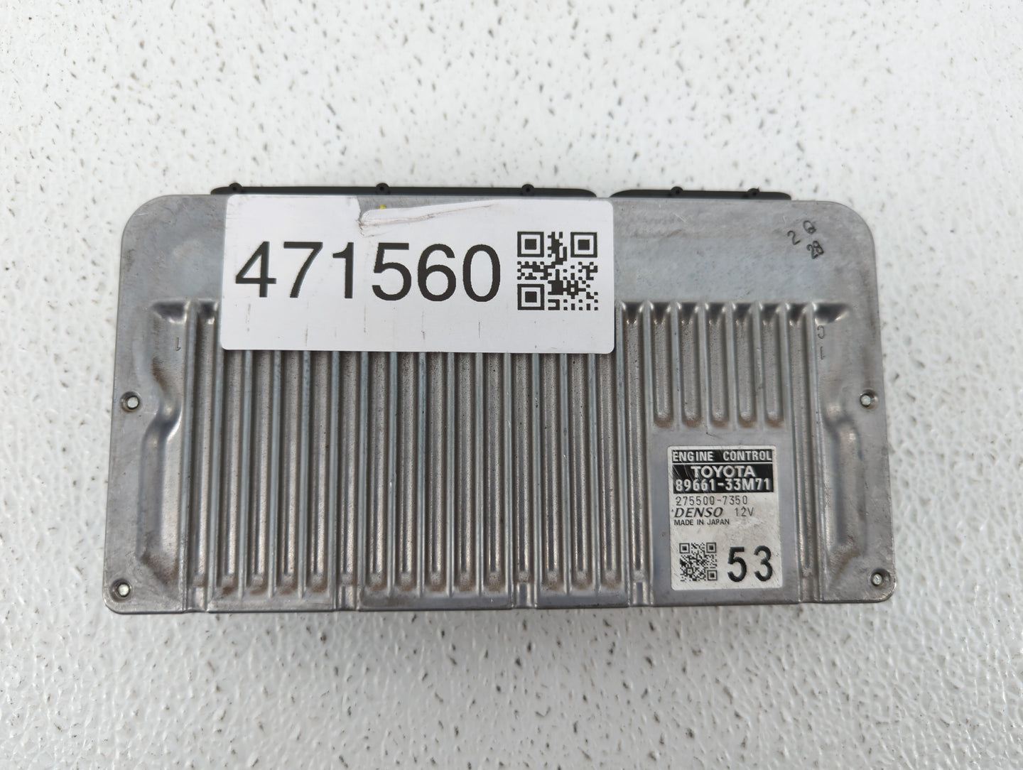 2013-2014 Lexus Es350 PCM Engine Control Computer ECU ECM PCU OEM P/N:89661-33M70 89661-33M71 Fits Fits 2013 2014 OEM Used A