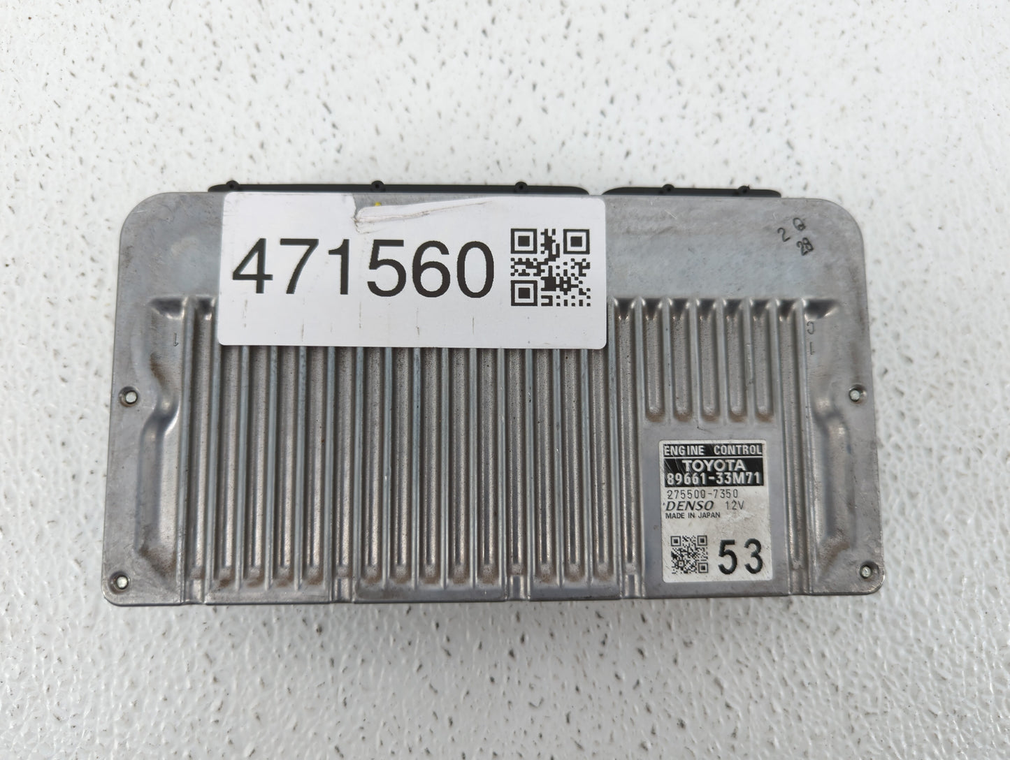 2013-2014 Lexus Es350 PCM Engine Control Computer ECU ECM PCU OEM P/N:89661-33M70 89661-33M71 Fits Fits 2013 2014 OEM Used A