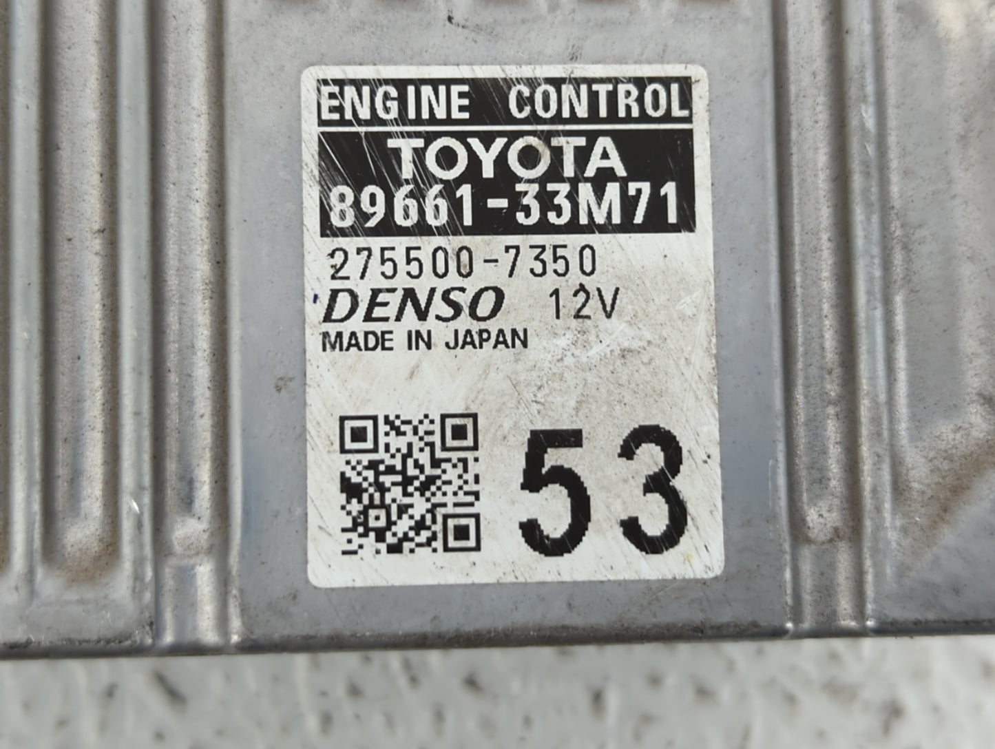 2013-2014 Lexus Es350 PCM Engine Control Computer ECU ECM PCU OEM P/N:89661-33M70 89661-33M71 Fits Fits 2013 2014 OEM Used A