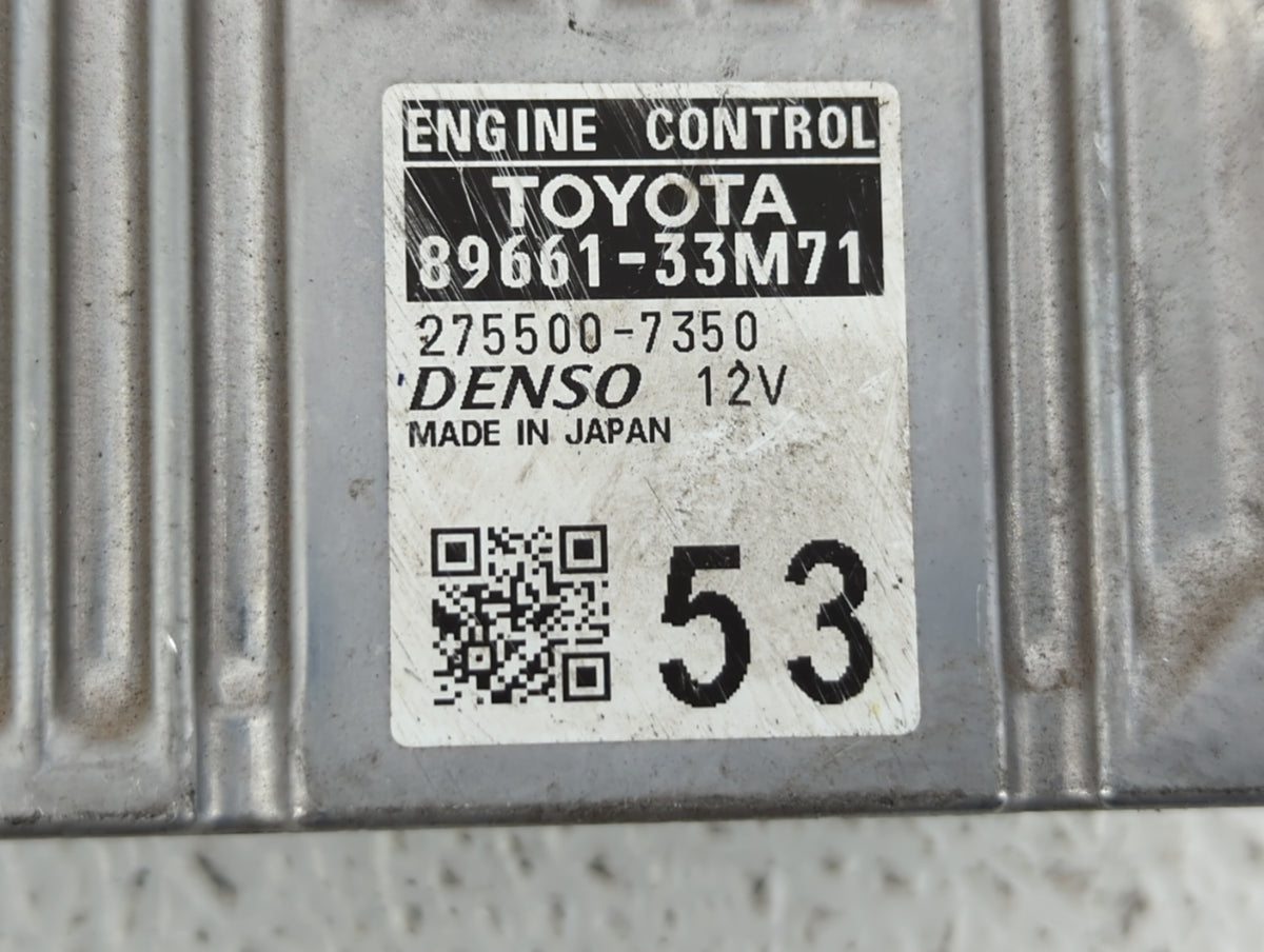 2013-2014 Lexus Es350 PCM Engine Control Computer ECU ECM PCU OEM P/N:89661-33M70 89661-33M71 Fits 2013 2014 OEM Used Auto P