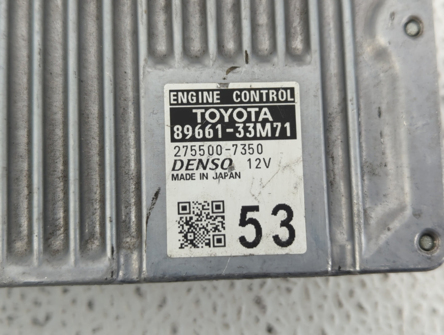 2013-2014 Lexus Es350 PCM Engine Control Computer ECU ECM PCU OEM P/N:89661-33M70 89661-33M71 Fits Fits 2013 2014 OEM Used A