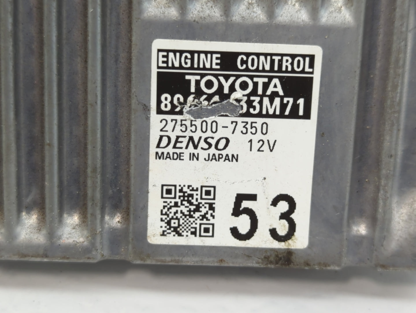 2013-2014 Lexus Es350 PCM Engine Control Computer ECU ECM PCU OEM P/N:89661-33M70 89661-33M71 Fits Fits 2013 2014 OEM Used A