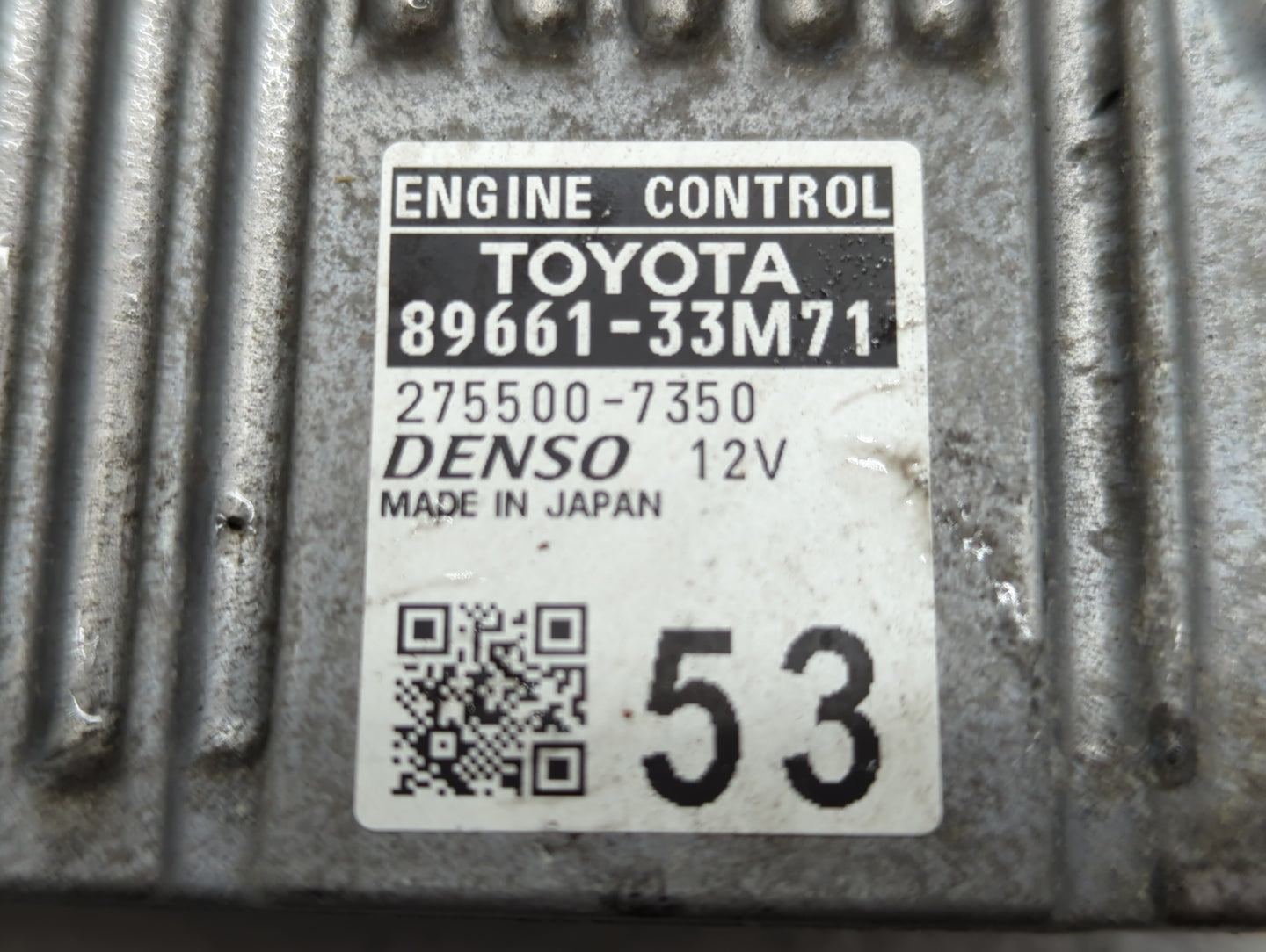 2013-2014 Lexus Es350 PCM Engine Control Computer ECU ECM PCU OEM P/N:89661-33M71 Fits Fits 2013 2014 OEM Used Auto Parts - 