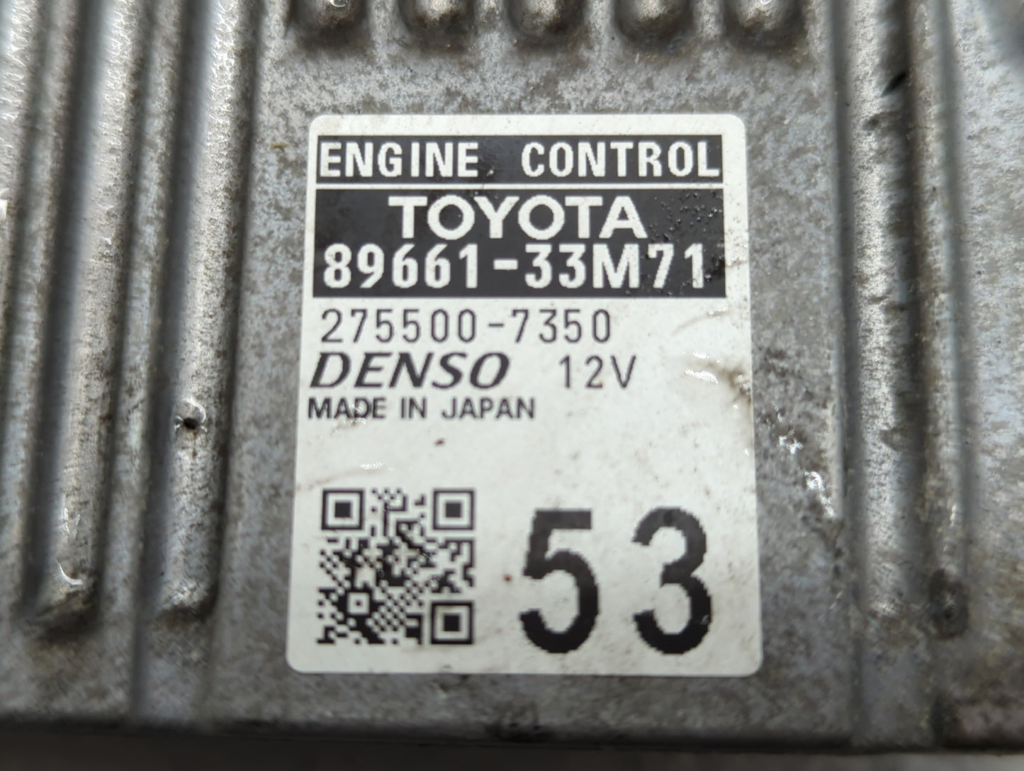 2013-2014 Lexus Es350 PCM Engine Control Computer ECU ECM PCU OEM P/N:89661-33M71 Fits Fits 2013 2014 OEM Used Auto Parts - 