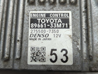 2013-2014 Lexus Es350 PCM Engine Control Computer ECU ECM PCU OEM P/N:89661-33M71 Fits Fits 2013 2014 OEM Used Auto Parts - 