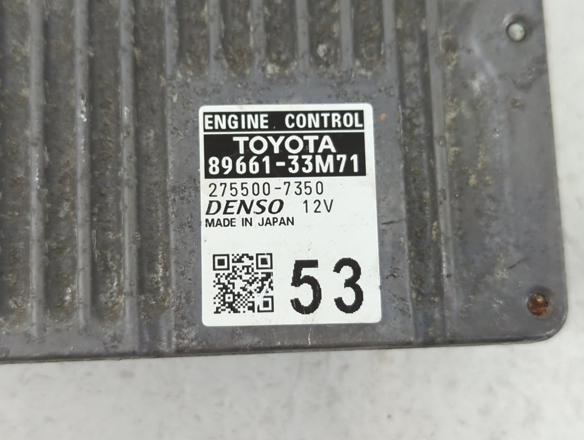 2013-2014 Lexus Es350 PCM Engine Control Computer ECU ECM PCU OEM P/N:27500-7350 89661-33M71 Fits 2013 2014 OEM Used Auto Pa