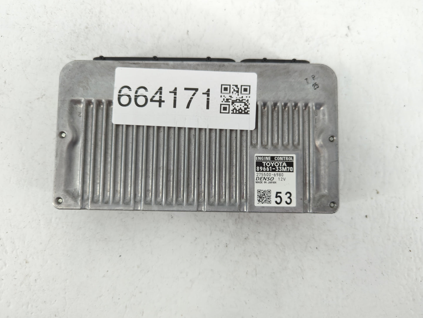 2013-2014 Lexus Es350 PCM Engine Control Computer ECU ECM PCU OEM P/N:275500-6980 89661-33M70 Fits Fits 2013 2014 OEM Used A