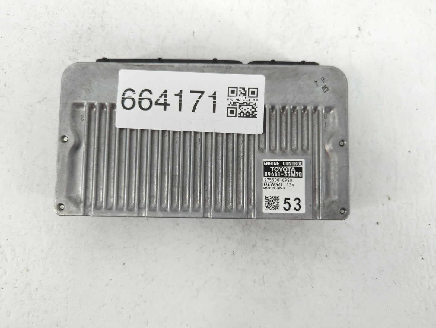 2013-2014 Lexus Es350 PCM Engine Control Computer ECU ECM PCU OEM P/N:275500-6980 89661-33M70 Fits Fits 2013 2014 OEM Used A