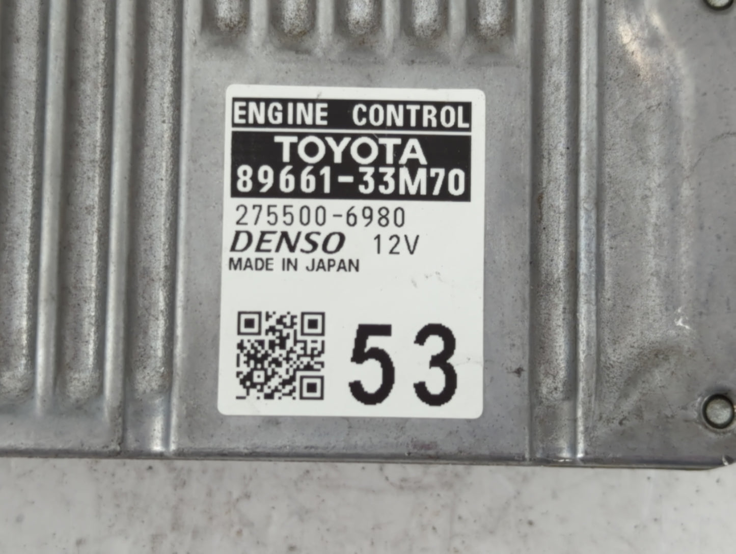 2013-2014 Lexus Es350 PCM Engine Control Computer ECU ECM PCU OEM P/N:275500-6980 89661-33M70 Fits Fits 2013 2014 OEM Used A