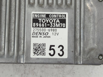 2013-2014 Lexus Es350 PCM Engine Control Computer ECU ECM PCU OEM P/N:275500-6980 89661-33M70 Fits Fits 2013 2014 OEM Used Auto Parts
