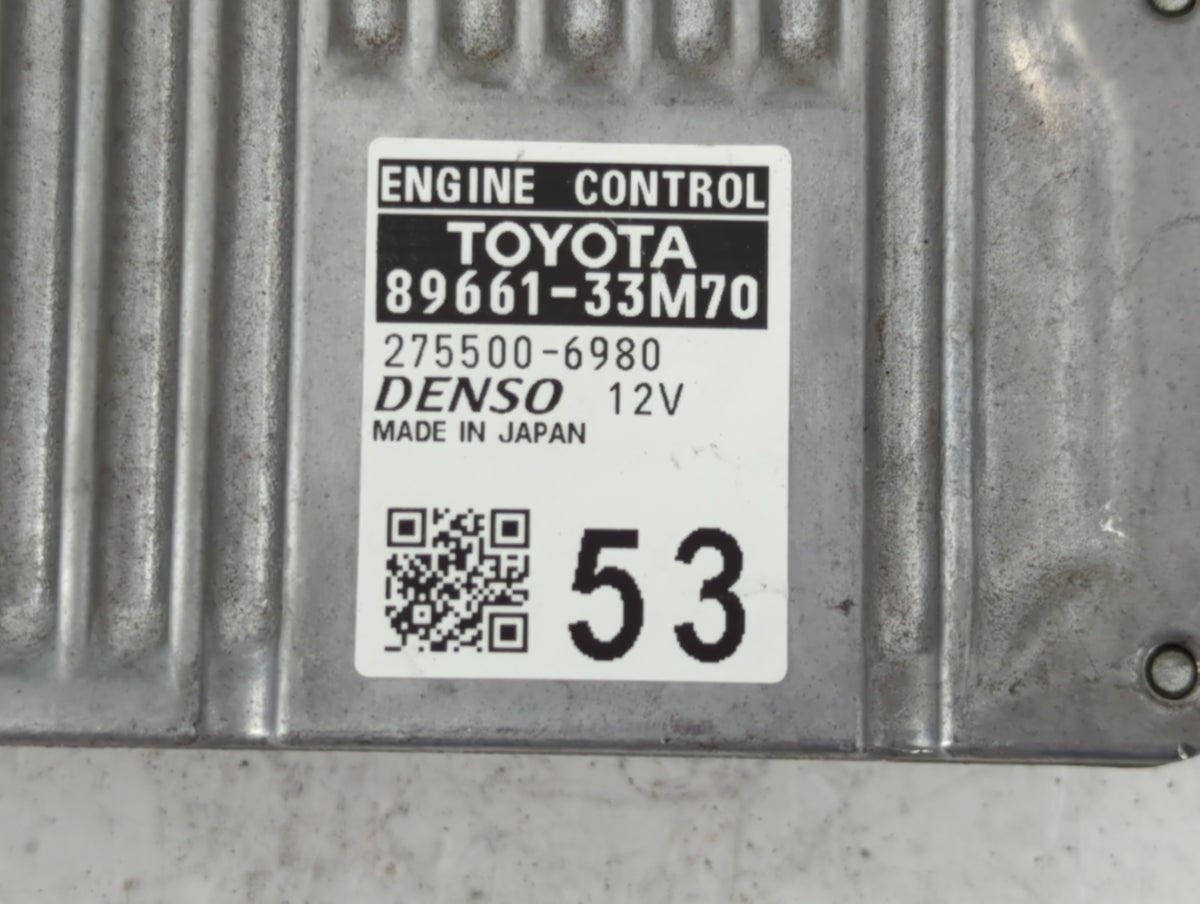 2013-2014 Lexus Es350 PCM Engine Control Computer ECU ECM PCU OEM P/N:275500-6980 89661-33M70 Fits 2013 2014 OEM Used Auto P