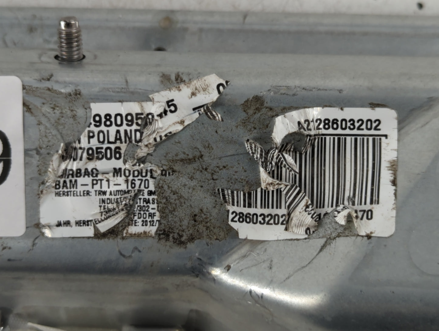 2013-2015 Lexus Es350 Air Bag Driver Left Steering Wheel Mounted P/N:A2128603202 Fits Fits 2013 2014 2015 OEM Used Auto Part