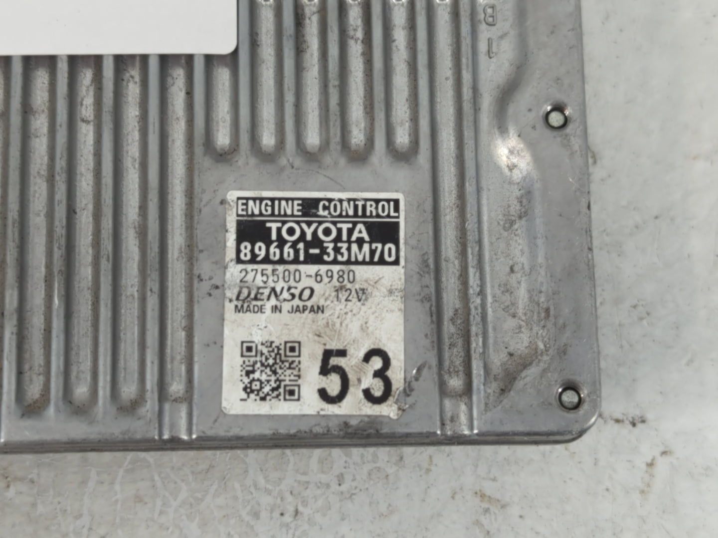 2013-2014 Lexus Es350 PCM Engine Control Computer ECU ECM PCU OEM P/N:275500-6980 89661-33M70 Fits Fits 2013 2014 OEM Used A