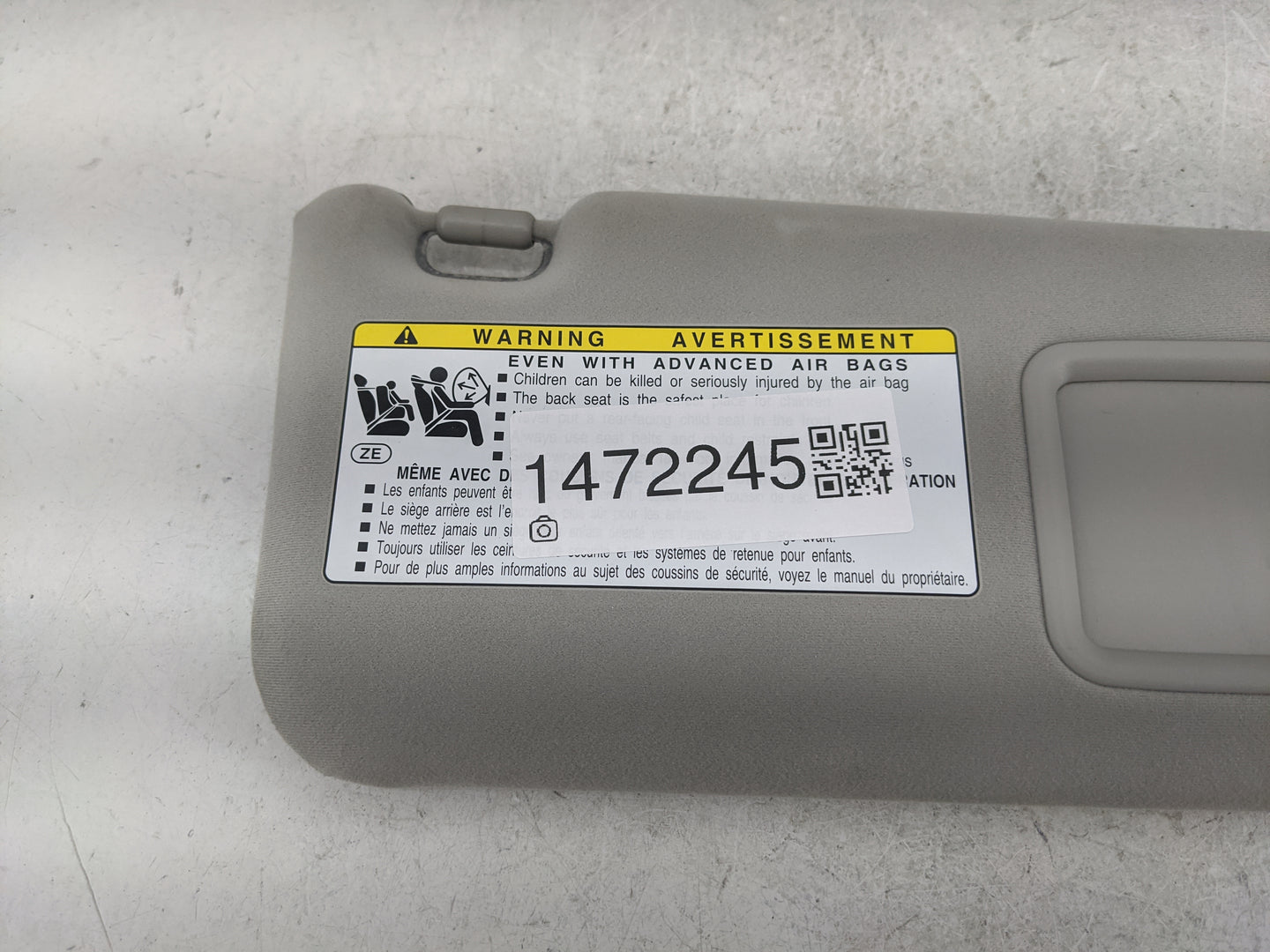 2010-2013 Lexus Is250 Sun Visor Shade Replacement Passenger Right Mirror Fits Fits 2010 2011 2012 2013 OEM Used Auto Parts -