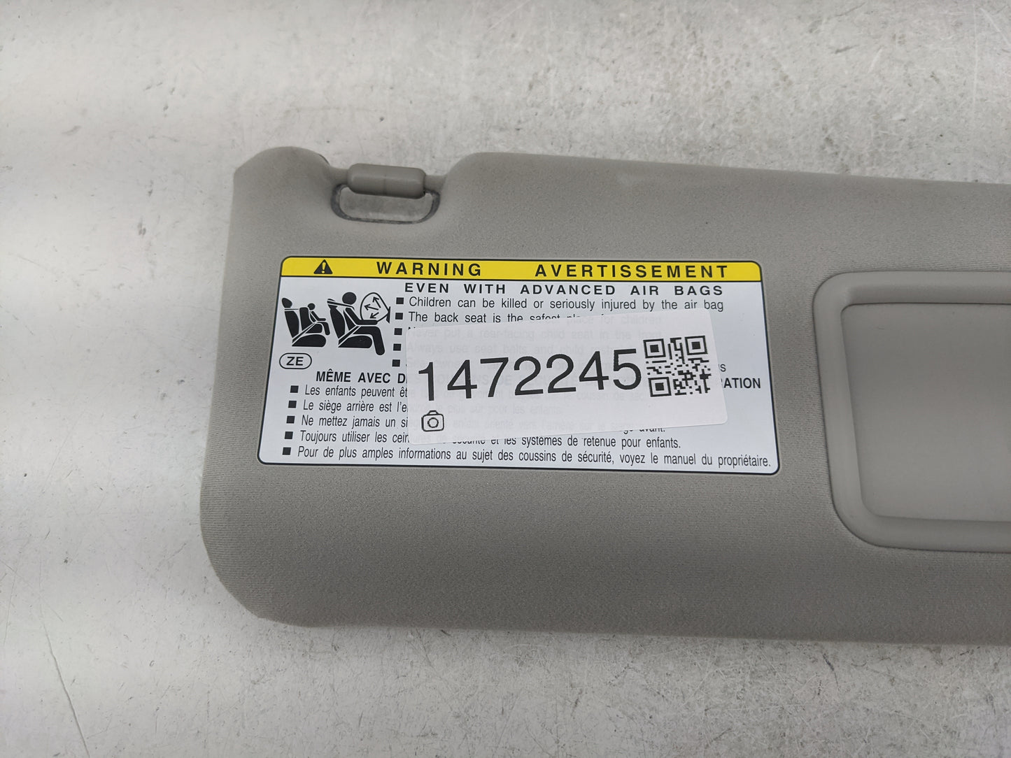 2010-2013 Lexus Is250 Sun Visor Shade Replacement Passenger Right Mirror Fits Fits 2010 2011 2012 2013 OEM Used Auto Parts -