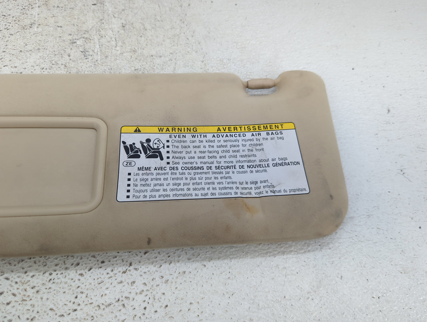 2010-2015 Lexus Rx450 Sun Visor Shade Replacement Passenger Right Mirror Fits Fits 2010 2011 2012 2013 2014 2015 OEM Used Au