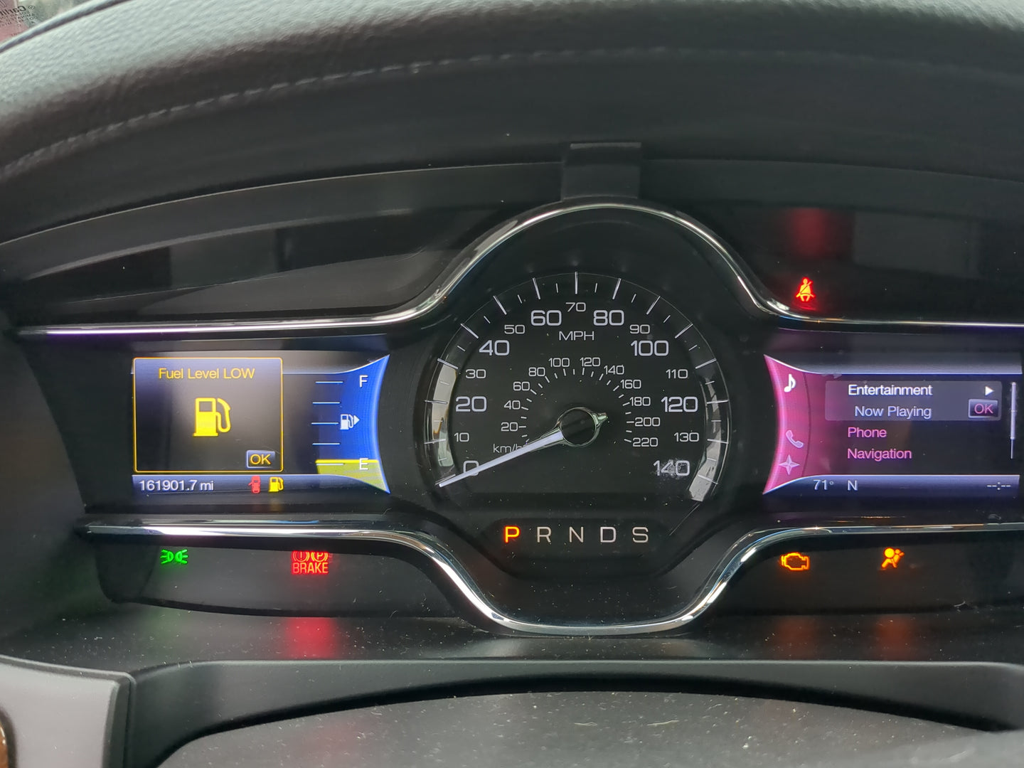 2013 Lincoln Mks Instrument Cluster Speedometer Gauges Miles:162K Fits OEM Used Auto Parts - Oemusedautoparts1.com