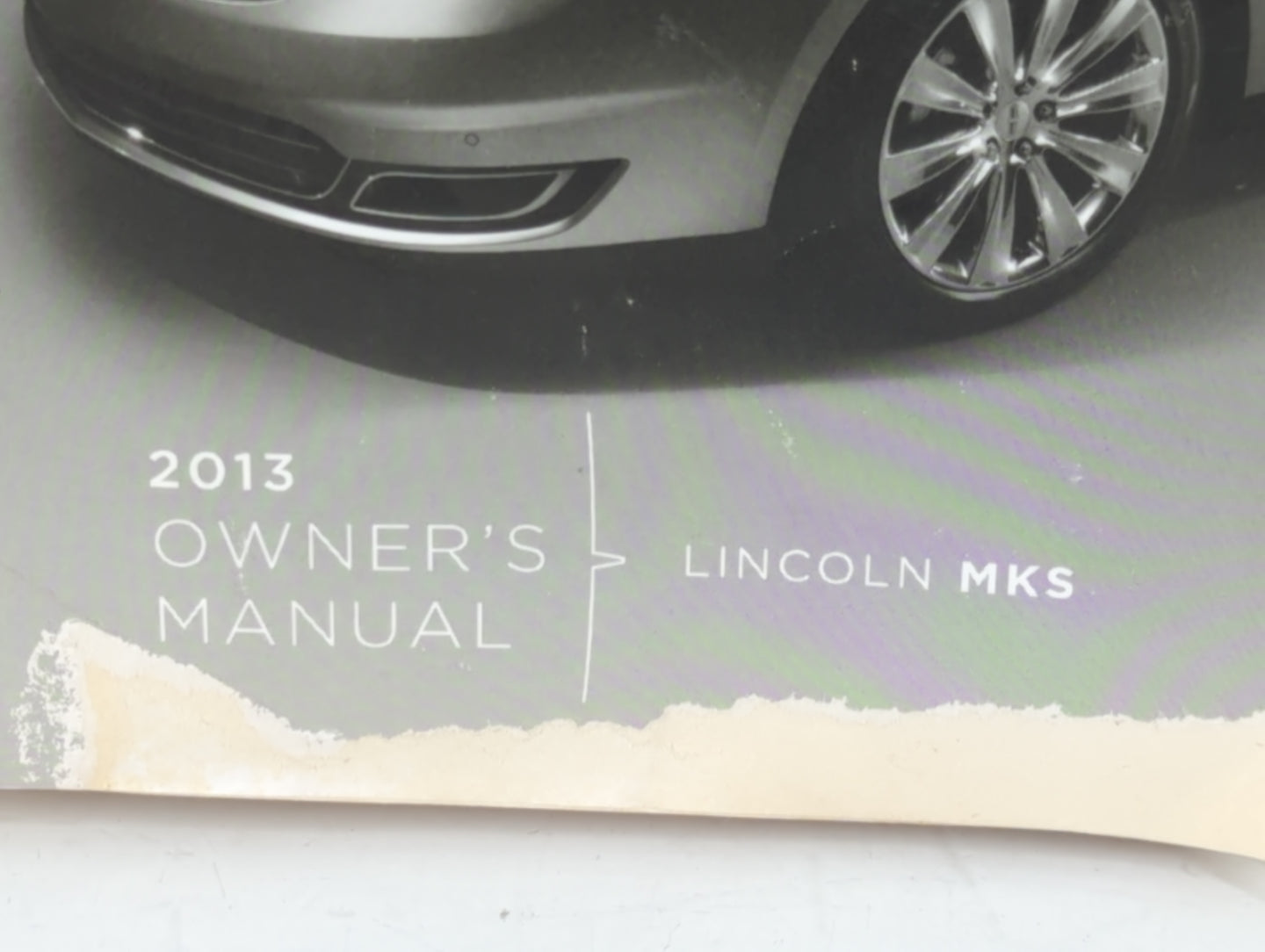 2013 Lincoln Mks Owners Manual Book Guide P/N:DA5J 19A321 AA OEM Used Auto Parts - Oemusedautoparts1.com