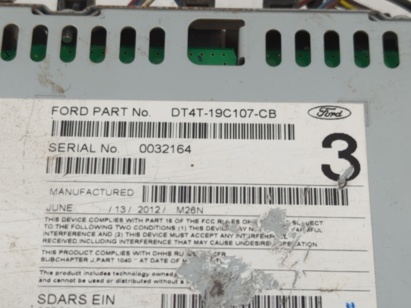 2013 Lincoln Mkx Radio AM FM Cd Player Receiver Replacement P/N:DT4T-19C107-CB Fits OEM Used Auto Parts - Oemusedautoparts1.