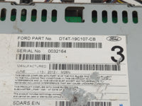 2013 Lincoln Mkx Radio AM FM Cd Player Receiver Replacement P/N:DT4T-19C107-CB Fits OEM Used Auto Parts - Oemusedautoparts1.