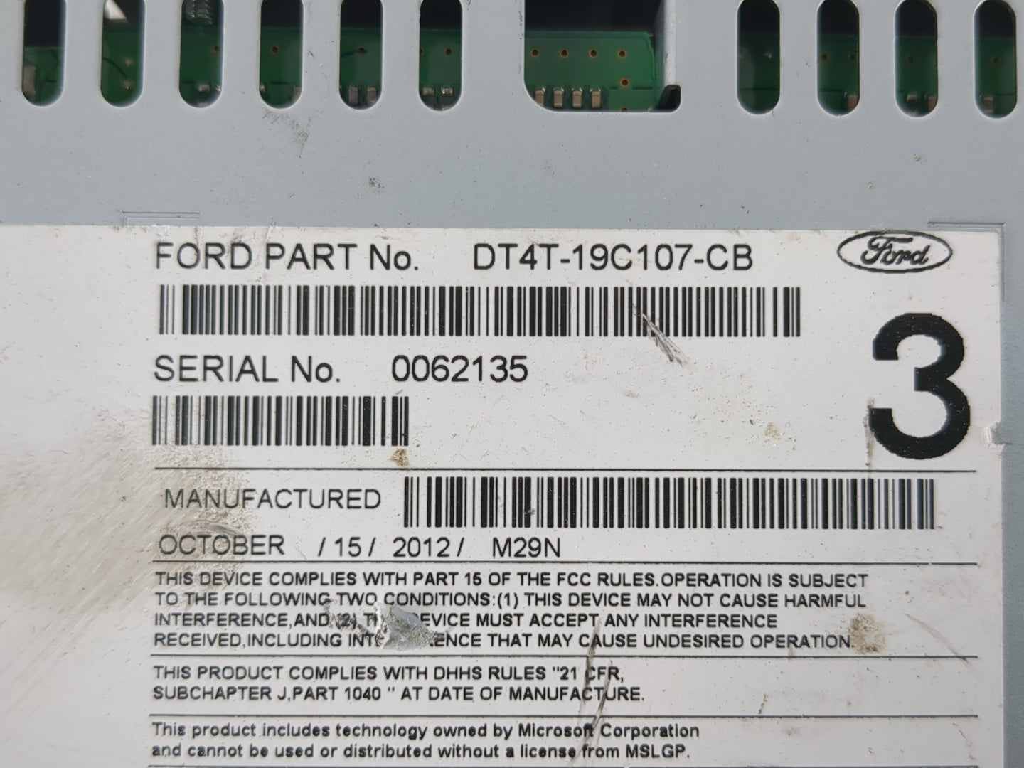 2013 Lincoln Mkx Radio AM FM Cd Player Receiver Replacement P/N:DT4T-19C107-CB Fits OEM Used Auto Parts - Oemusedautoparts1.