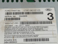 2013 Lincoln Mkx Radio AM FM Cd Player Receiver Replacement P/N:CT4T-19C107-CD Fits OEM Used Auto Parts - Oemusedautoparts1.