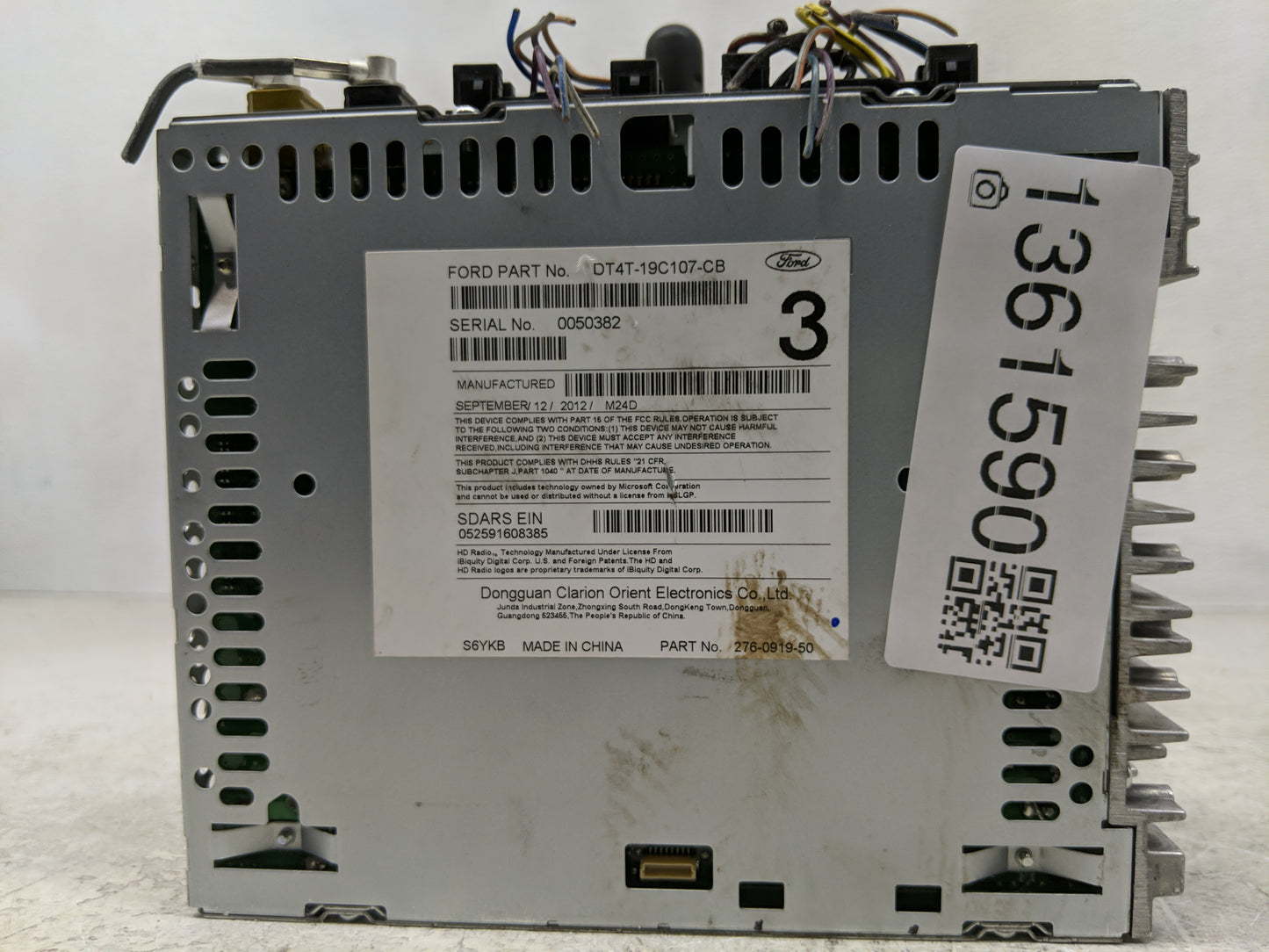 2013 Lincoln Mkx Radio AM FM Cd Player Receiver Replacement P/N:DT4T-19C107-CB Fits OEM Used Auto Parts - Oemusedautoparts1.