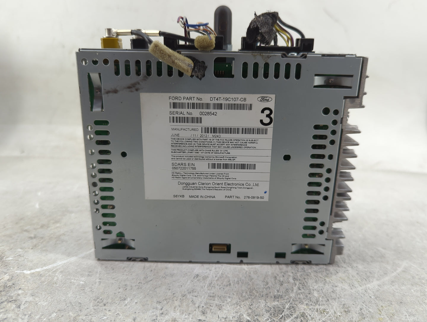 2013 Lincoln Mkx Radio AM FM Cd Player Receiver Replacement P/N:DT4T-19C107-CB Fits OEM Used Auto Parts - Oemusedautoparts1.