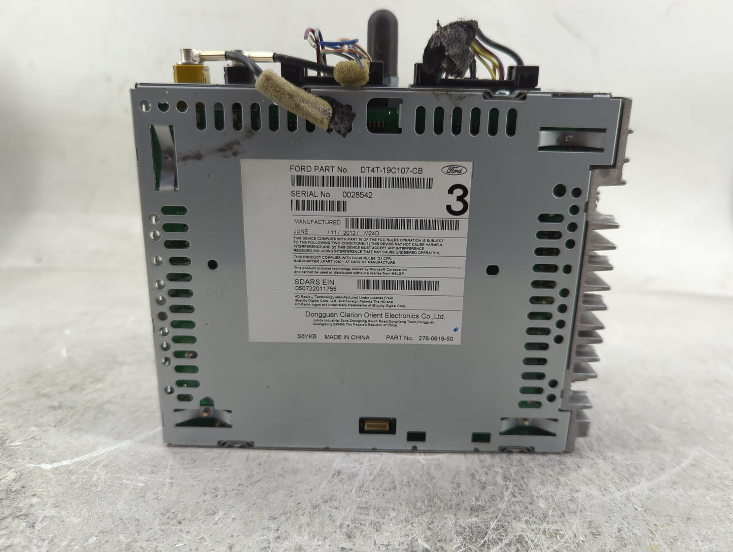 2013 Lincoln Mkx Radio AM FM Cd Player Receiver Replacement P/N:DT4T-19C107-CB Fits OEM Used Auto Parts - Oemusedautoparts1.
