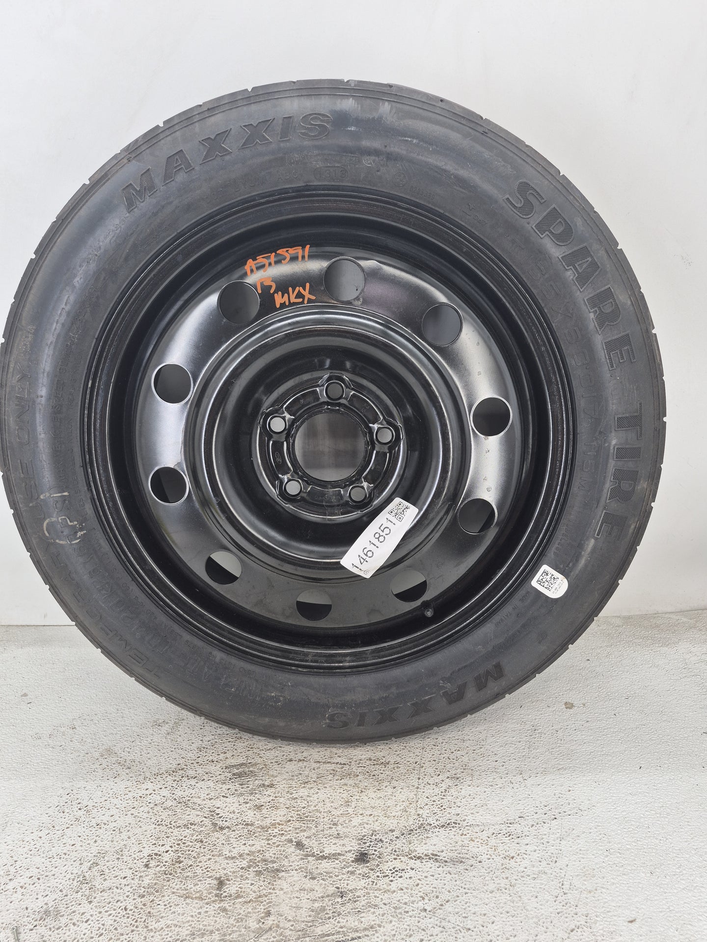 2007-2015 Lincoln Mkx Spare Donut Tire Wheel Rim Oem Black - Oemusedautoparts1.com