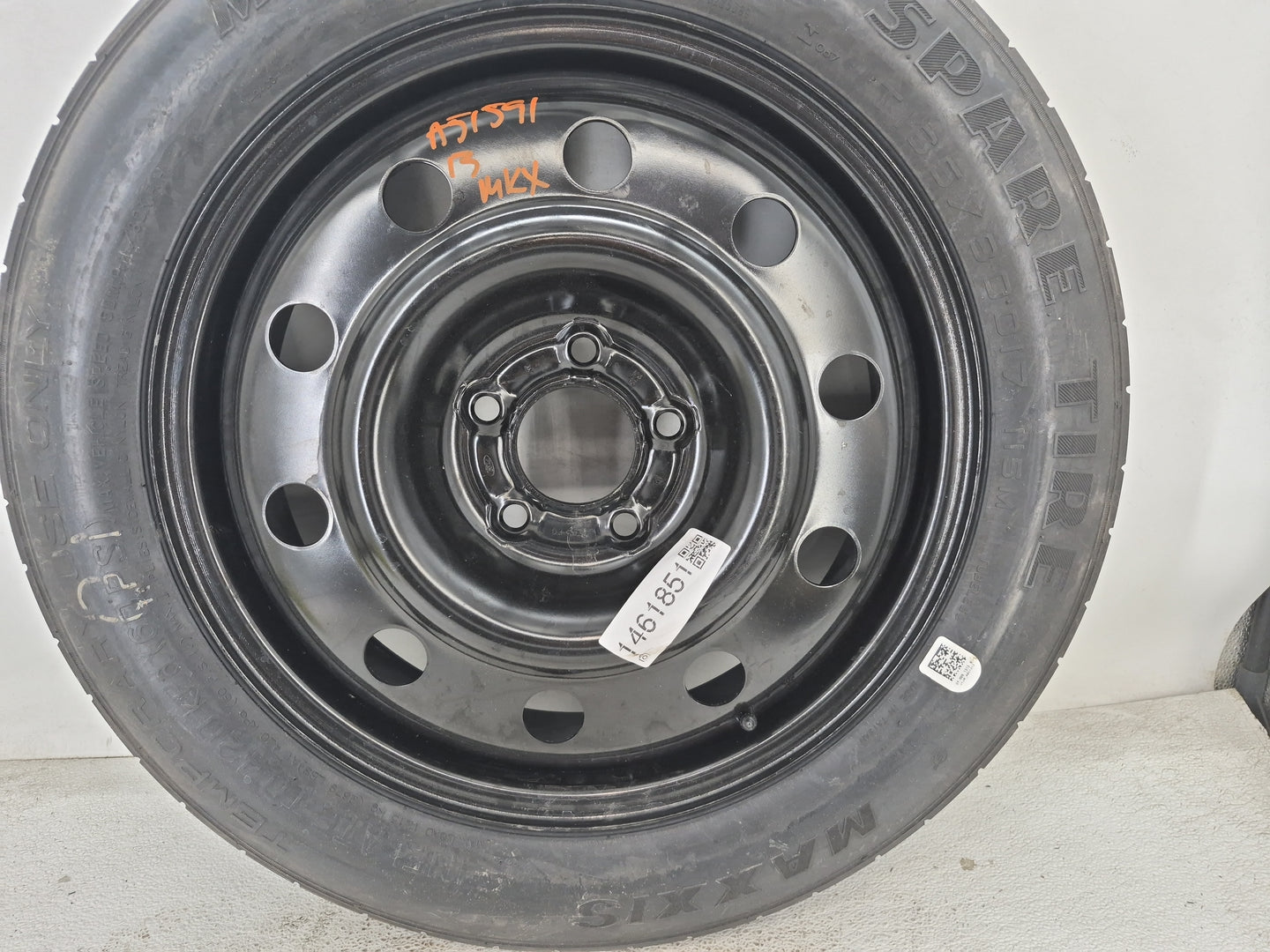 2007-2015 Lincoln Mkx Spare Donut Tire Wheel Rim Oem Black - Oemusedautoparts1.com