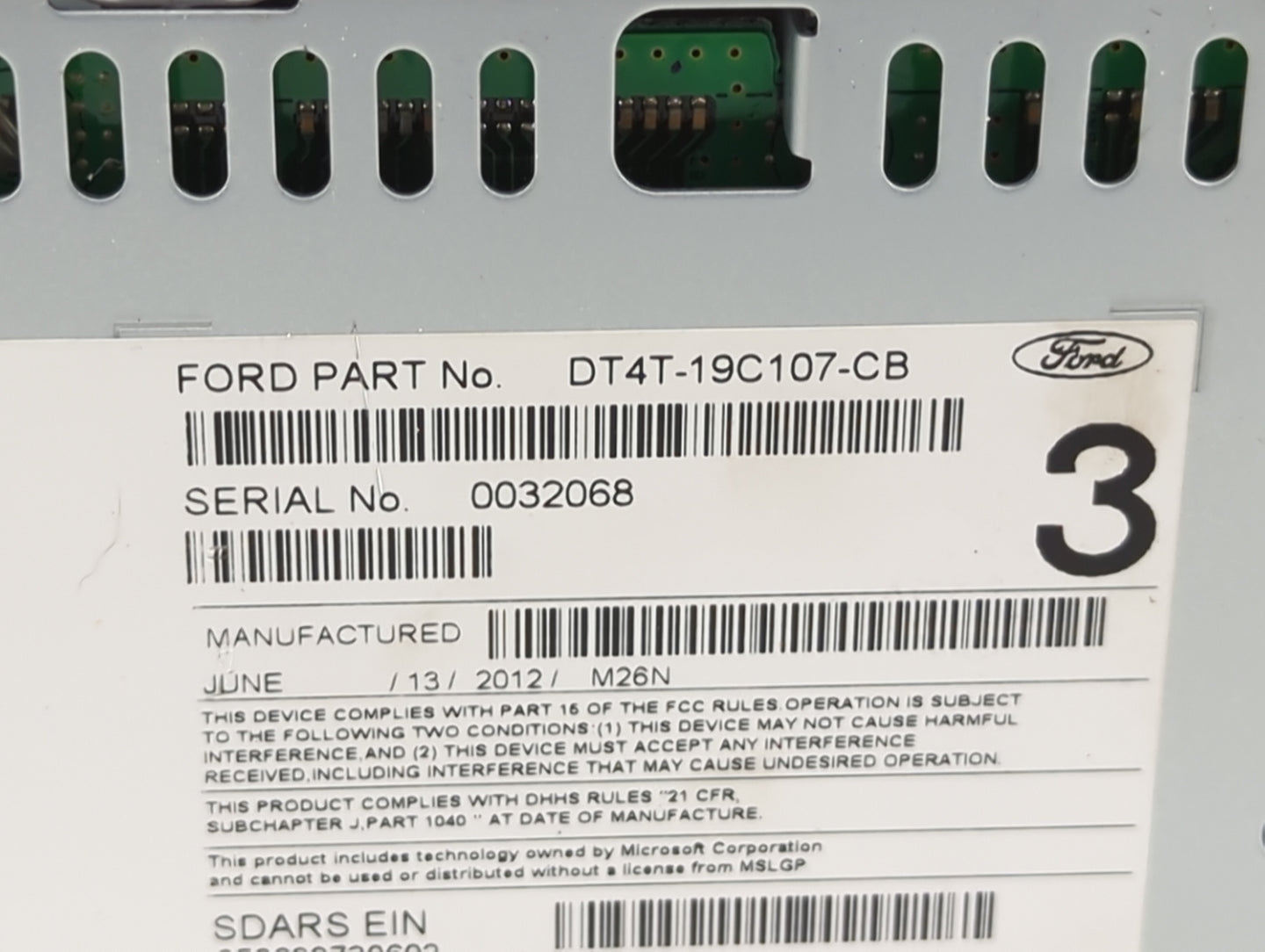 2013 Lincoln Mkx Radio AM FM Cd Player Receiver Replacement P/N:DT4T-19C107-CB Fits OEM Used Auto Parts - Oemusedautoparts1.