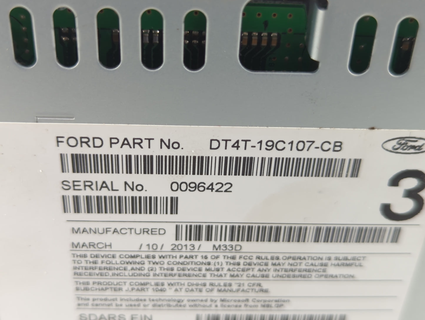 2013-2013 Lincoln Mkx Am Fm Cd Player Radio Receiver - Oemusedautoparts1.com