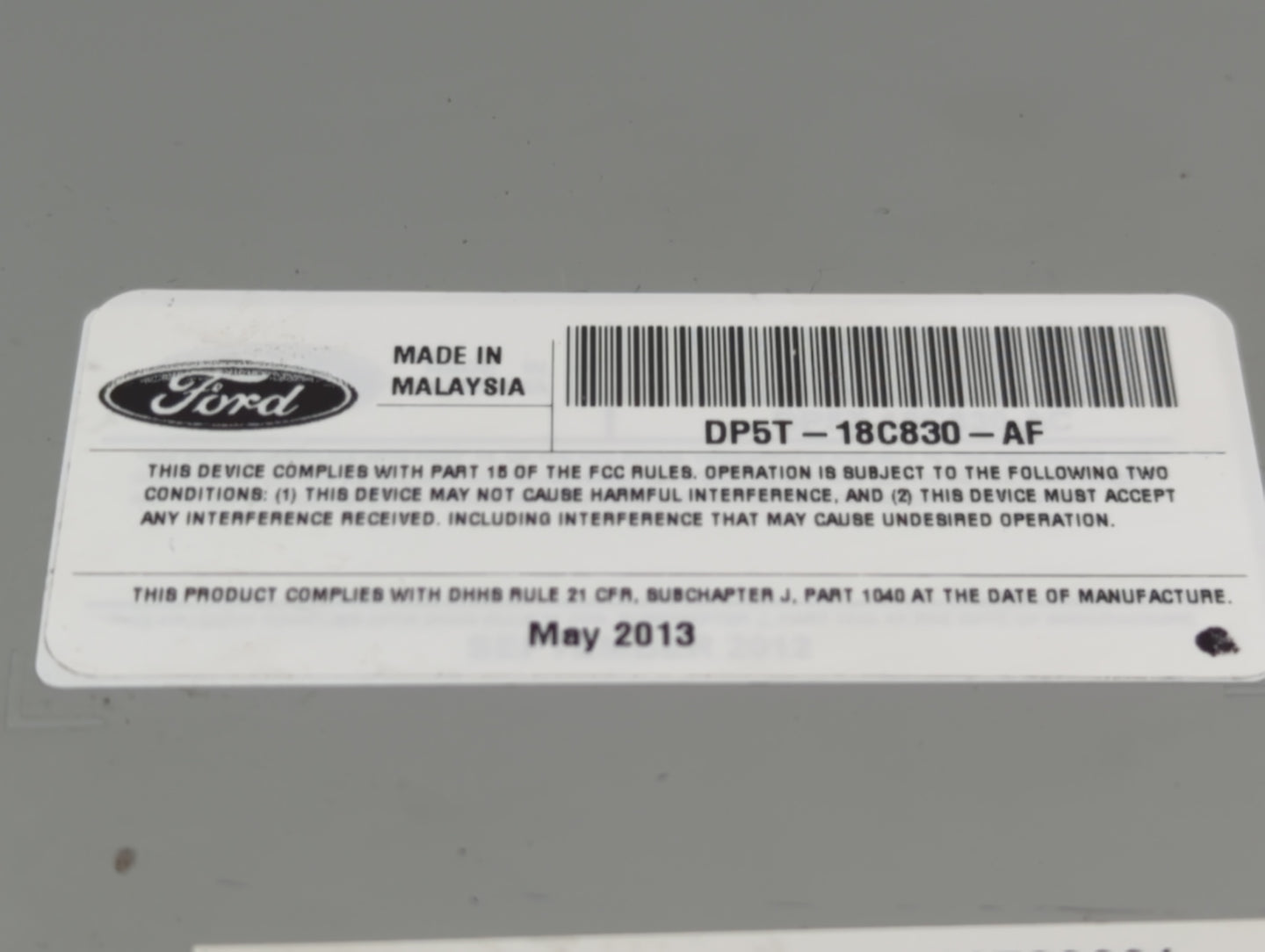 2013-2014 Lincoln Mkz Radio AM FM Cd Player Receiver Replacement P/N:DP5T-18C830-AF Fits Fits 2013 2014 OEM Used Auto Parts 