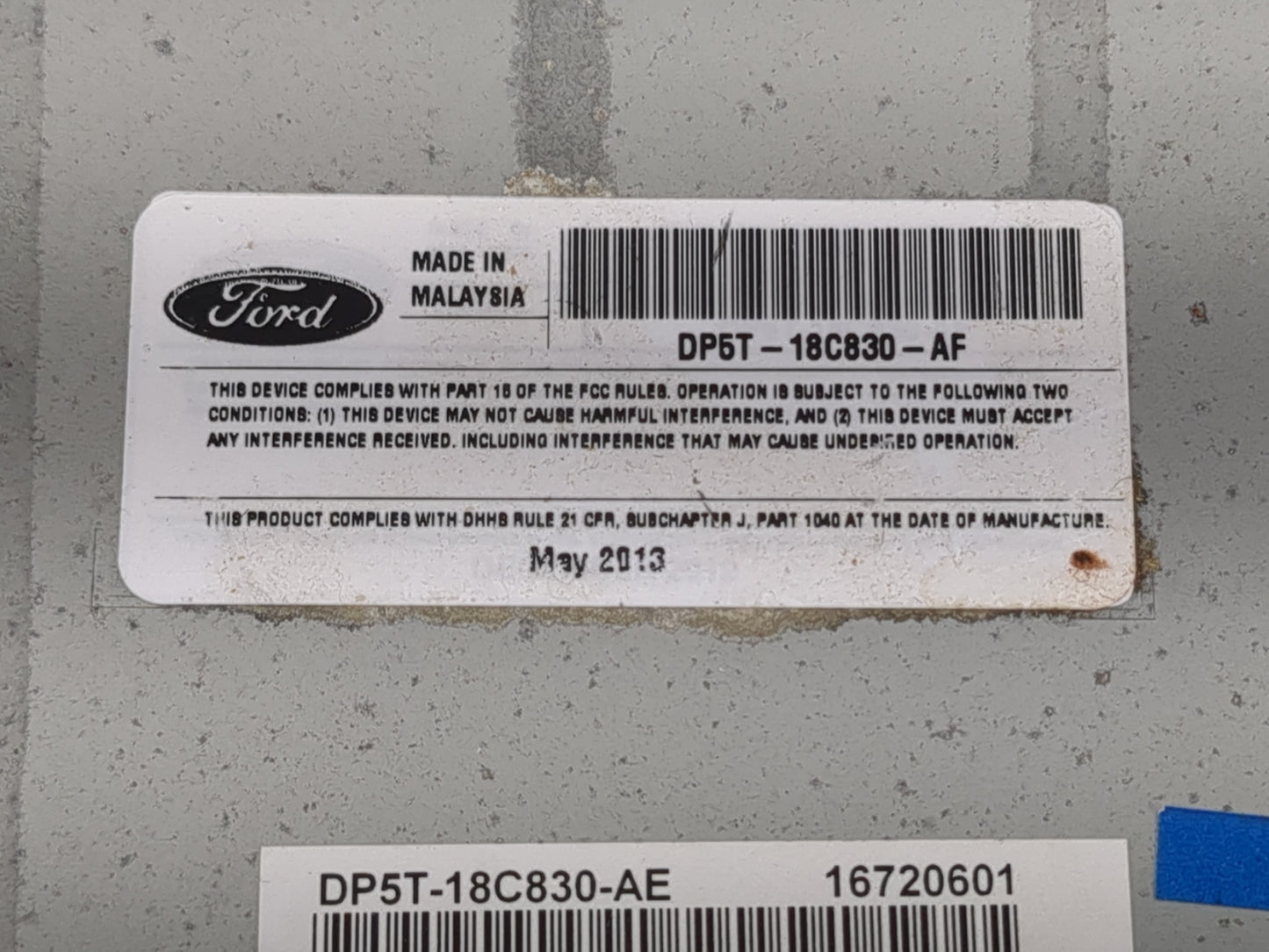 2013-2014 Lincoln Mkz Radio AM FM Cd Player Receiver Replacement P/N:DP5T-18C830-AF FP5T-18C830-AC Fits Fits 2013 2014 OEM U