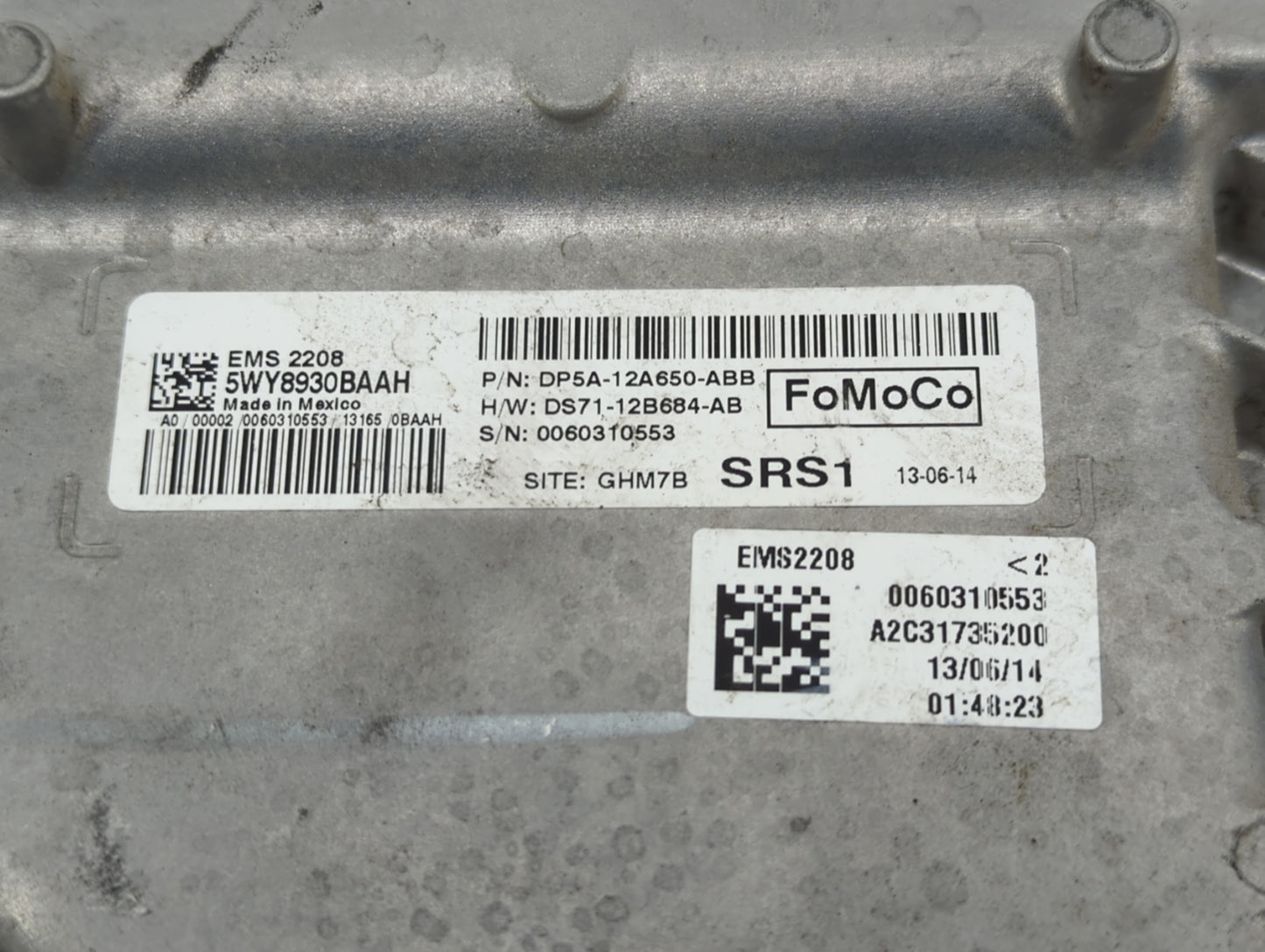 2013 Lincoln Mkz PCM Engine Control Computer ECU ECM PCU OEM P/N:DP5A-12A650-ABB Fits OEM Used Auto Parts - Oemusedautoparts