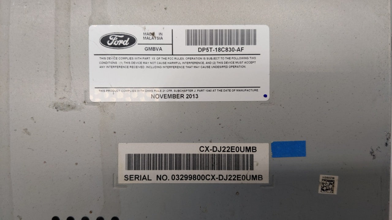 2013-2014 Lincoln Mkz Radio AM FM Cd Player Receiver Replacement P/N:DP5T-18C830-AB DP5T-18C830-AC Fits Fits 2013 2014 OEM U
