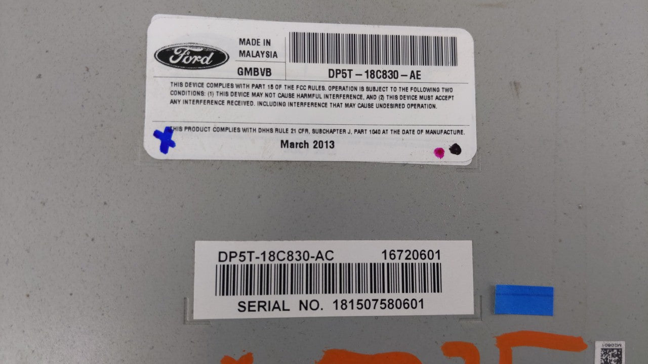 2013-2014 Lincoln Mkz Radio AM FM Cd Player Receiver Replacement P/N:DP5T-18C830-AB DP5T-18C830-AC Fits Fits 2013 2014 OEM U